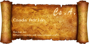 Csada Adrián névjegykártya