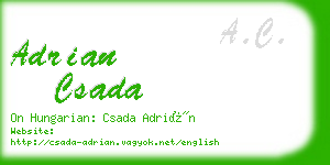 adrian csada business card